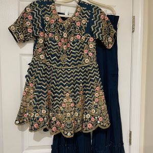 Indian Pakistani sharrara, gharara suit